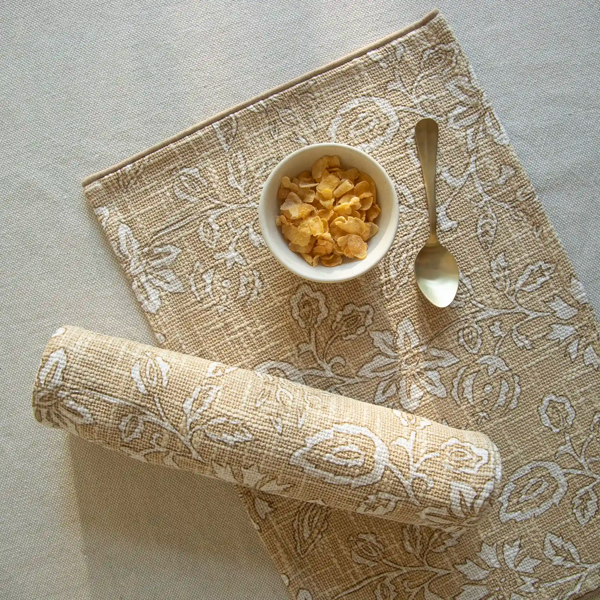 Melange printed cotton placemat set of 6