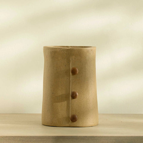 Niraan Ecomix Vase With Wooden Beads Short