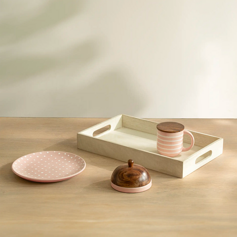 Classic Shapes Breakfast Gift Set in Blush Pink