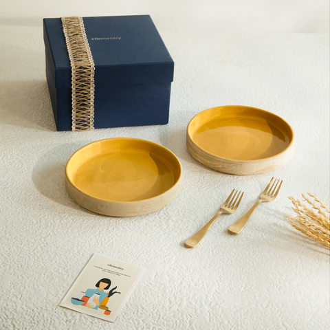 Amber Love Pasta Plate x Cutlery Gift Box Set