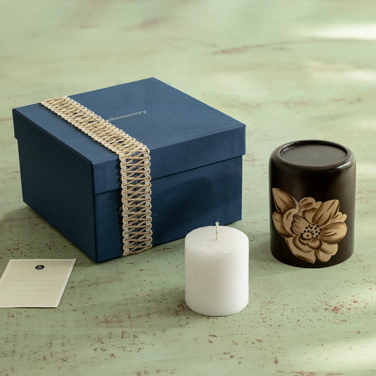 Tashi Candle with Candle Stand Gift Box