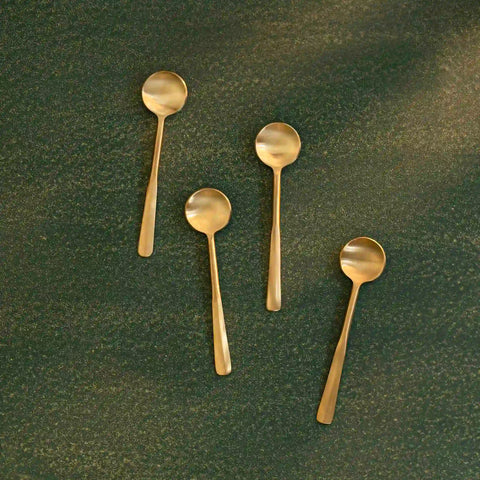 Champagne Gold Teaspoon Set of 4 with Matt Finish