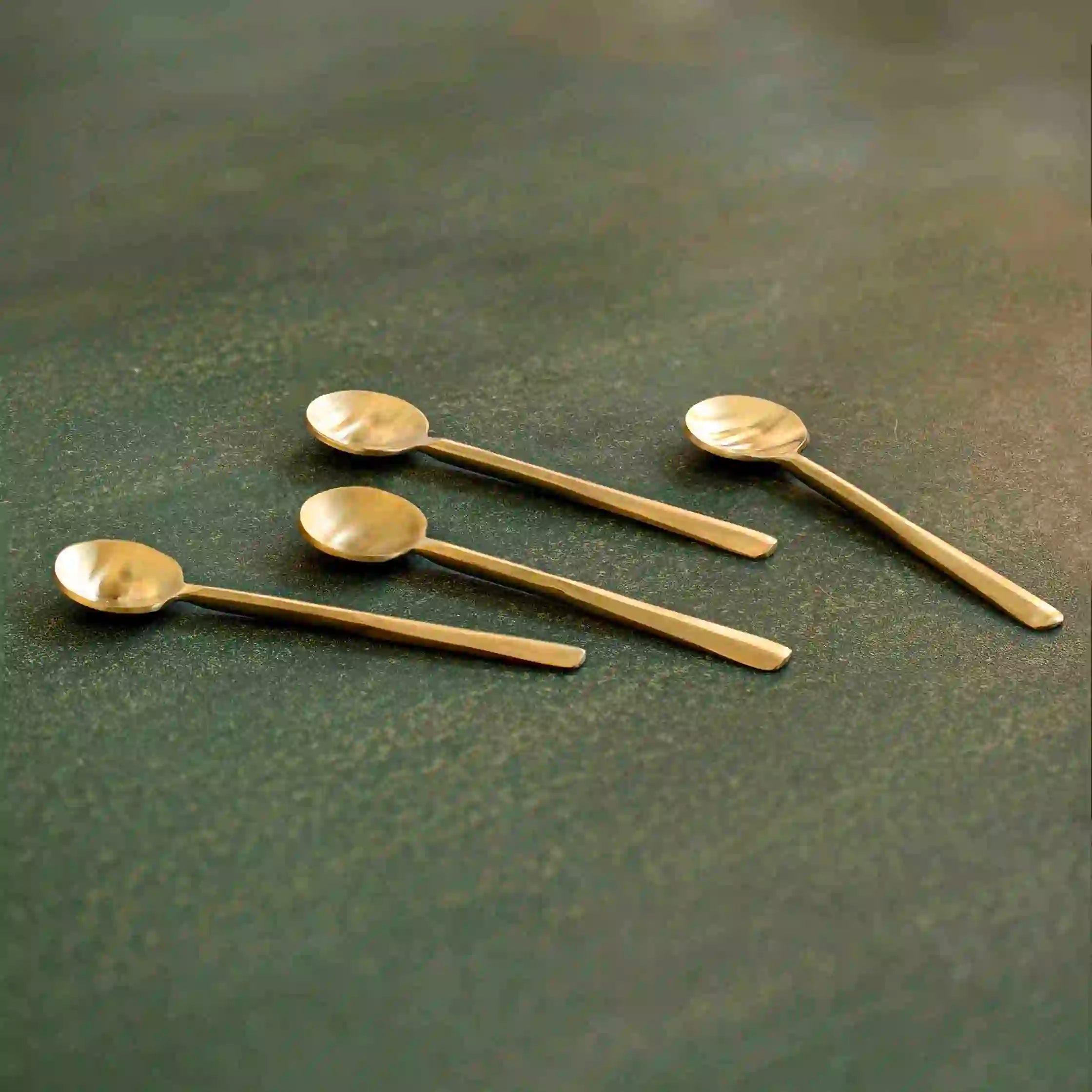 Champagne Gold Teaspoon Set of 4 with Matt Finish