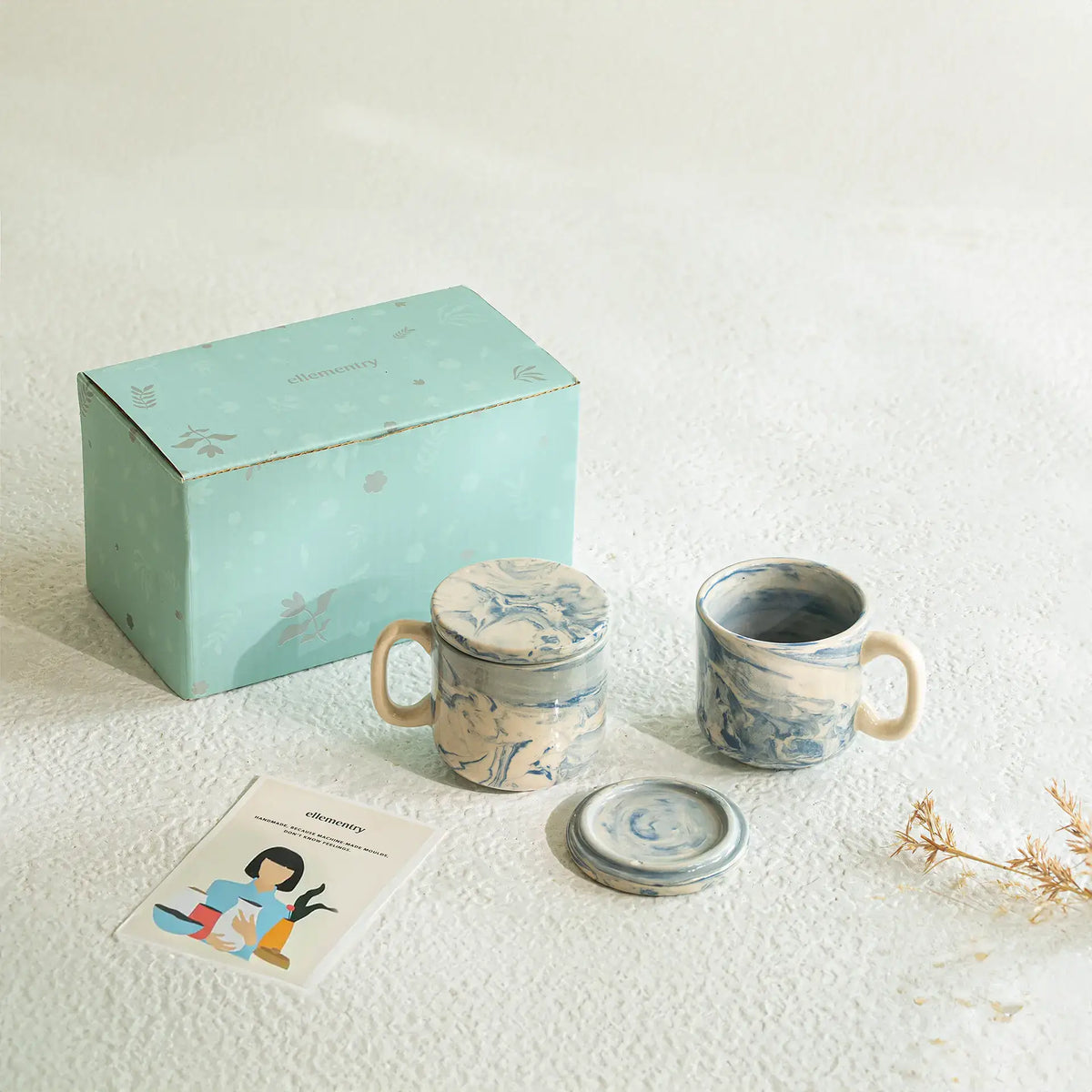 The Earth Ceramic Mug Set of Two