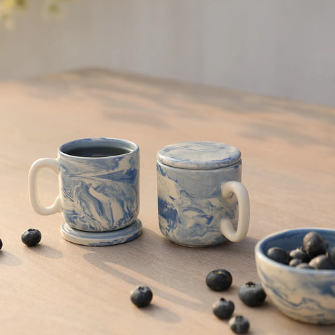 The Earth Ceramic Mug Set of Two