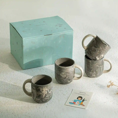 Carbon Ceramic Mug Set of Four