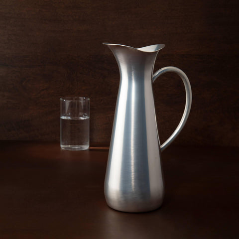 matt silver water jug - ellementry