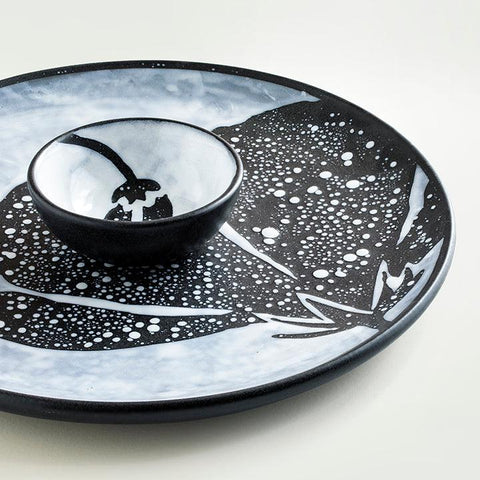 Eclipse Ceramic Chip & Dip Platter - ellementry