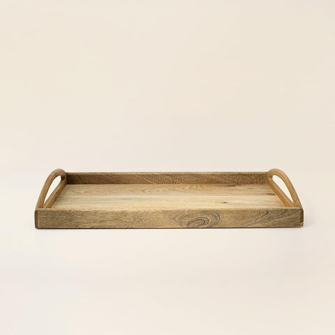 in teak wooden tray - ellementry