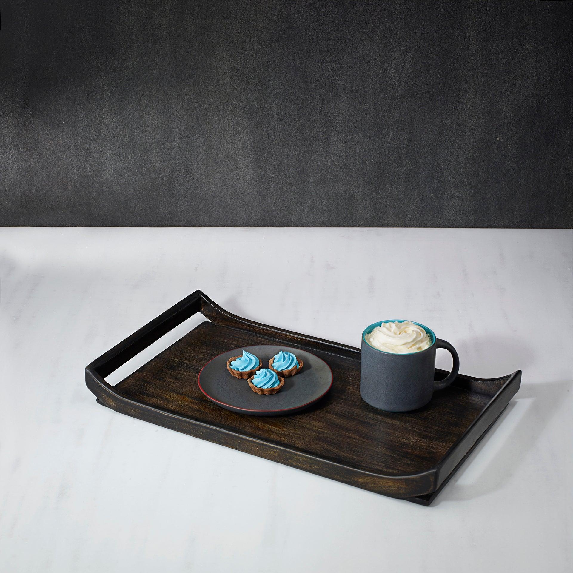 Black Wood Tray